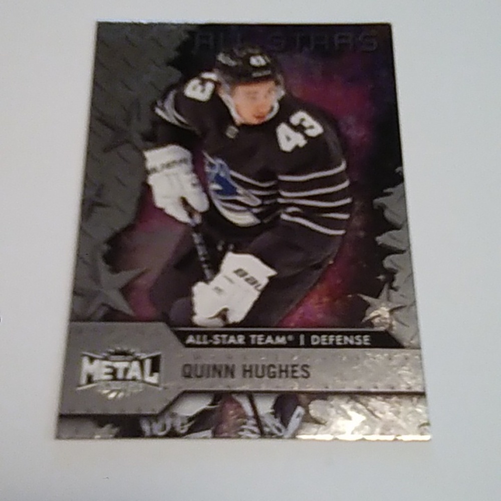 Quinn Hughes 2020 All Star card / Vancouver Canucks Superstar